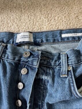 Citizens of Humanity Medium Blue High-Rise Wide Leg Jeans
